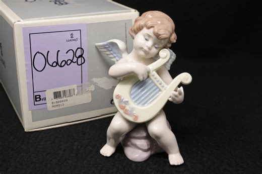 MINT IN BOX 5.5" Lladro Adagio Cherub With Harp #6628, Vintage Lladro Figurine, Porcelain Angel Figurine, Christmas Decor, Collectors Gift - Etsy