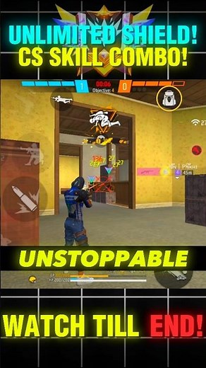 Unlimited Shield Point Character Skill Combination for CS Rank 🔥🤫 #freefire #shorts #tipsntricks