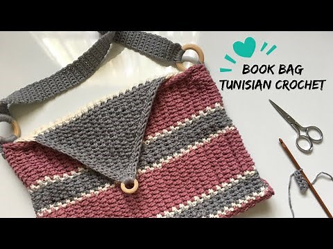 Bamboo Stitch Bag, Tunisian Crochet