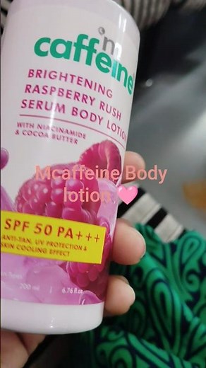 Mcaffeine 🩷Body lotion #beauty #shortsvideo