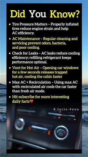 Car AC Secrets Mechanics Won’t Tell You.#facts #viral #car