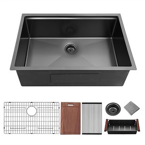 [Hot Item] Aquacubic Handmade Undermount Sink Single Bowl Workstation Stainless Steel Kitchen Sink