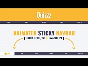 Animated sticky navigation bar on scroll | Fixed Navbar on Scroll