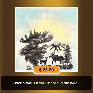 Transform your space into a rustic oasis with our stunning Moose in the Wild door & wall decor! 🤩🙌 For only $28.99, bring the beauty of nature indoors. 🌿🏠 #homedecor #wildlife #rustic #doordecor #wallart #moose #naturelover #interiordesign #hunting #cabinlife Shop Now https://mocsnmore.ca/products/door-wall-decor-moose-in-the-wild | Mocs N More