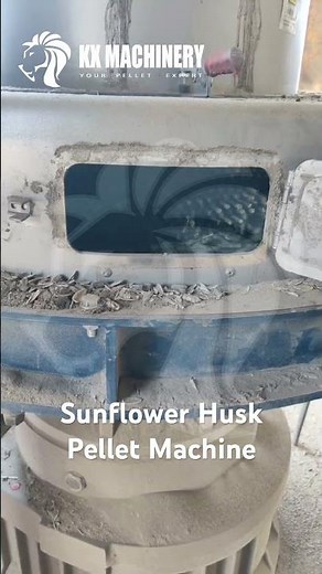 High Performance Biomass Sunflower Husk Pellet Mill Sunflower Shell Pelletizer #pelletmachine