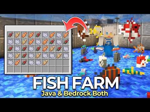 ⛏️ Minecraft :: How to make a Fish & Bone Meal Farm for Java/Bedrock 🐟 [마인크래프트 물고기 뼛가루팜 만들기 자바,베드락]