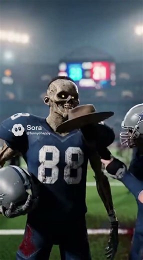Dallas Cowboys, zombie apocalypse, even then the games must go on for NFL fans! Zombie Football