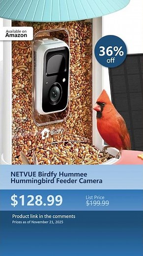 NETVUE Birdfy Hummee Hummingbird Feeder Camera