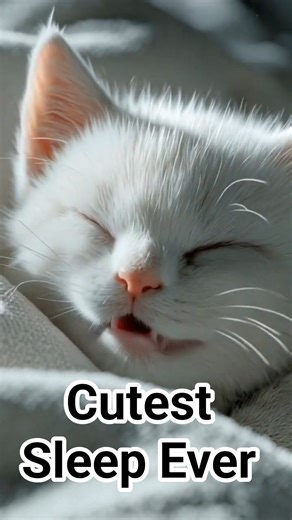 Cutest Kitten Nap You’ll See Today! ☁️🤍 #sleepingcat #catshorts #relaxingmusic