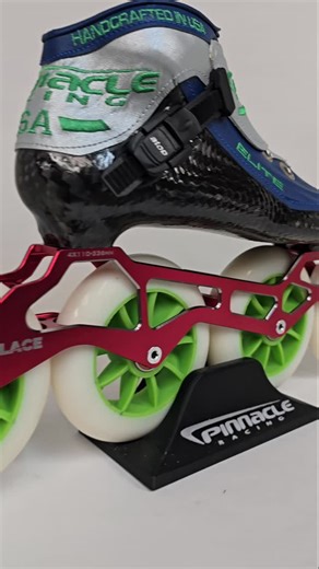 Custom built speed skating setup. Custom elite race boot Solace 4x110 frame Twincam Ilq9-pro bearings Piper Time pro race wheels Get your package today! From Stock to Custom. We got you! Www.pinnacleracing.com | Pinnacle Racing