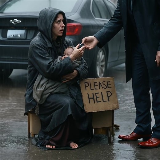 877K views · 7.7K reactions | A tycoon stops for a drenched woman and...