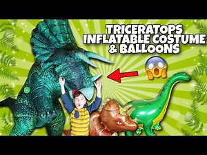 Triceratops Inflatable Costume Battle & Dinosaur Balloons! New Halloween 2020 Amazon