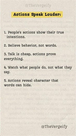 Actions Speak Louder Than Words – 5 Reality Checks #dailymotivation