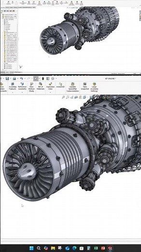 Jet engine in solid works