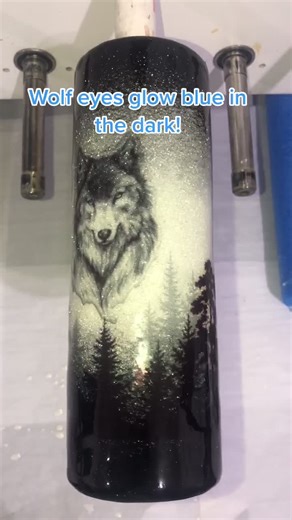 Wolf Eyes Glow Blue in the Dark!