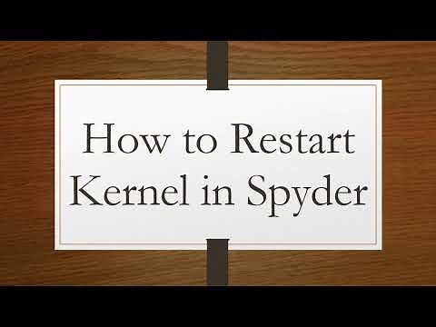 How to Restart Kernel in Spyder