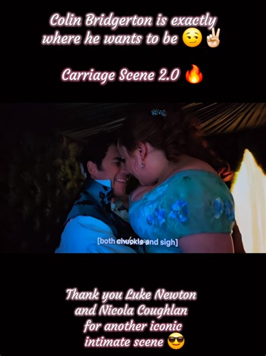 Bridgerton Carriage Scene with Colin and Penelope