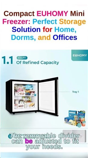 Stylish Compact EUHOMY Mini Freezer for Every Space.