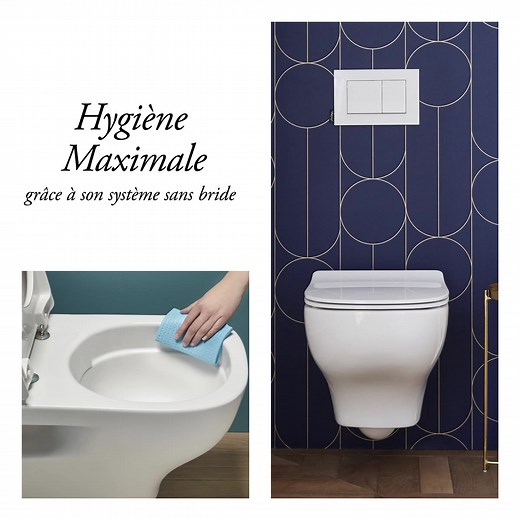 Focus sur... notre WC Struktura suspendu ! Pour une touche discrète d'élégance, notre WC Struktura est un incontournable ! Et si ça n'était que ça... Struktura, grâce à son système sans bride, est aussi ultra fonctionnel ! #jacobdelafonmaroc #jacobdelafon #struktura | Jacob Delafon Maroc