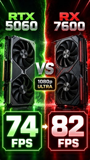 Wait Before Buying: RTX 5060 vs RX 7600 #pcgaming #benchmark #shorts