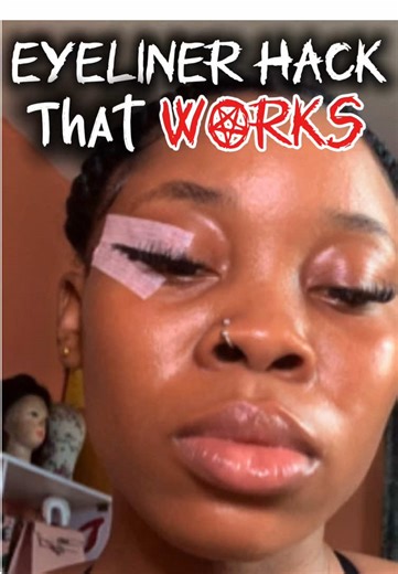 I tested this Eyeliner hack and I’m impressed!🤩 #diymakeup #eyelinerhack #diyeyeliner
