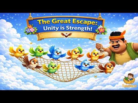 The Great Escape: Birds and Hunter! 🦅 Unity is Strength! (Moral Stories for Kids)
