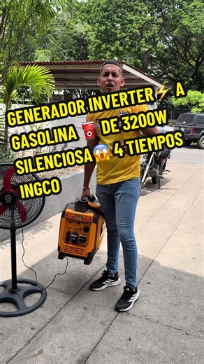 GENERADOR INVERTER⚡️ A GASOLINA ⛽️ DE 3200W SILENCIOSA😱 4 TIEMPOS INGCO SU TANQUE DE COMBUSTIBLE TIENE UNA AUTONOMÍA DE MÁS DE 7 HORAS 🤩 #electricidad #generador #energia #venezuela #maracaibo