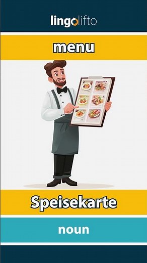 🇬🇧🇩🇪 menu - Speisekarte : learn English : Lernen wir Englisch : vocabulary builder