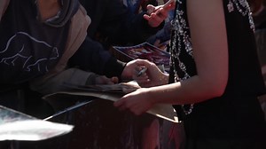 Elizabeth Olsen and Benedict Cumberbatch sign autographs for fans at Marvel Studios "Doctor Strange in the Multiverse of Madness" event in London. #DoctorStrange #DoctorStrangeMultiverseOfMadness #ElizabethOlsen | On The Red Carpet