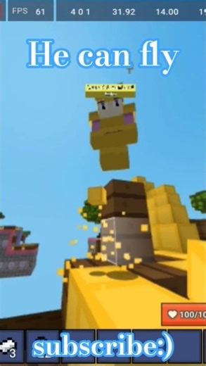 he is hacking fly?!💀 #hacker #minecraft #bloxdio #bloxd #bedwars #fly