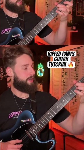 Ripped pants SpongeBob guitar lesson #guitar #spongebob #midwestemo #guitartutorial #rippedpants