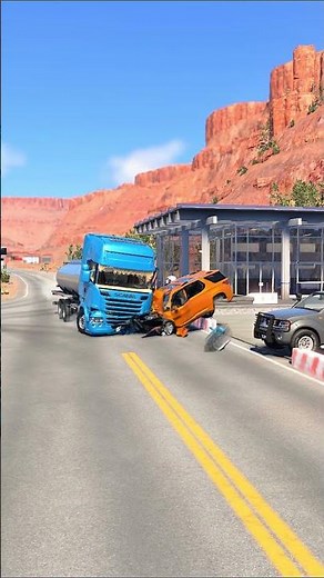 Realistic Highway Car Crashes #750