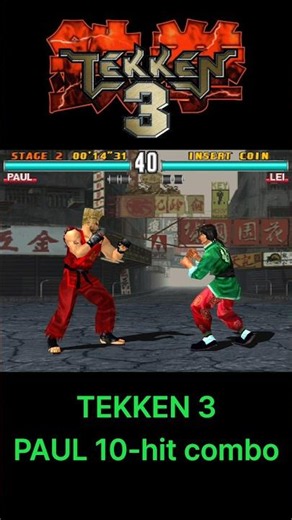TEKKEN3 PAUL PHOENIX 10-hit Combo #gaming #retrogaming #retrogames