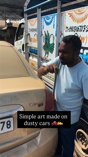 Chandan creates quick, easy drawings on dusty cars using only his finger. His playful sketches of faces, animals, and shapes prove that even dirt can become a canvas for creativity. Artist: @chandanartacademy #art #drawing #sketch #artist | Artists Universum