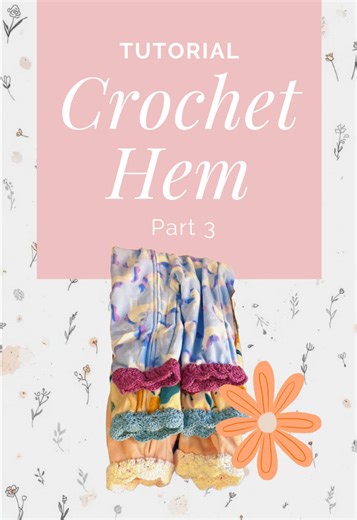 The final part of a three part crochet tutorial for adding a crochet hem to footie pajamas. Save this and send to your crochet buddy! #crochet #crochettutorial #crochetpattern #crochetersoftiktok #upcycling