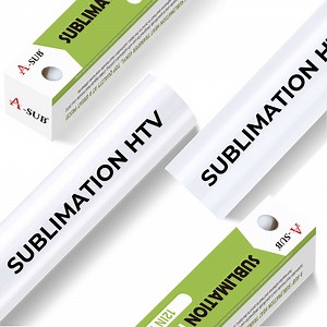 A-SUB Sublimation HTV Vinyl Roll 12"x 20FT Matte Transparent Sublimation HTV Vinyl Clear Iron-on Heat Transfer for Light Cotton