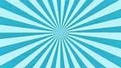 Rotating blue and white sunburst circle motion background. Seamless...