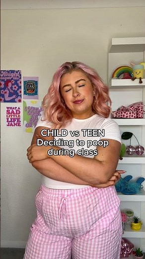 CHILD VS TEEN DECIDING TO POOP DURING CLASS 😭 #shorts