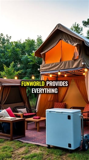 Funworld has all your camping gear! Roof tents, furniture, lighting, and more! #FunworldInflatables