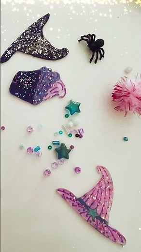HALLOWEEN - DIY Barrette sorcière kawaii | Plastique fou / Shrink plastic