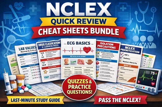 NCLEX Review Cheat Sheets Bundle | Nursing Study Guide (PDF Download) - Etsy