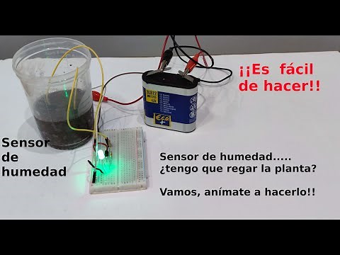 Cómo hacer un sensor de humedad con un Led, un transistor y dos resistencias. Es muy fácil de hacer!