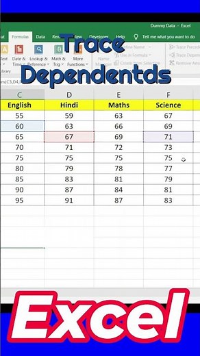 How to use TRACE PRECEDENTS & TRACE DEPENDENTS in ExcelMy Video #exceltips #excel #500subs