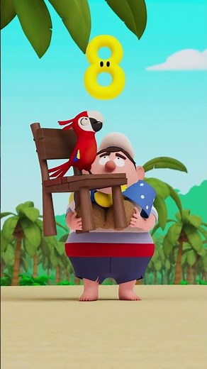 Catching Coconuts at the Beach! 🌴🥥 | 123 Number Squad! | Learning Shorts | #kids #fun