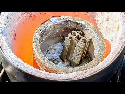 Melting Aluminum Into Bars