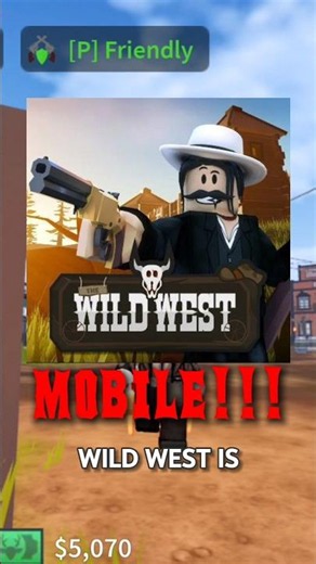 WELCOME TO WILD WEST MOBILE PLAYERS!! #roblox #robloxgames #wildwest #gaming