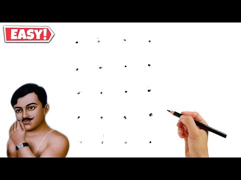 Easy Chandra Shekhar Azad Drawing from Dots // Freedom Fighter Drawing // Independence day drawing