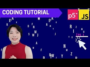 p5.js Coding Tutorial | Interactive Falling Text Rain