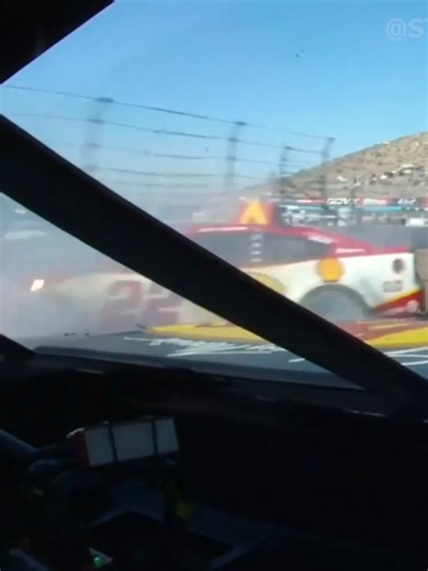 Close call for Austin Dillon, who narrowly avoided Joey Logano's spinning car (and also avoided hitting Zane Smith on his way back up) and was fired up afterwards.