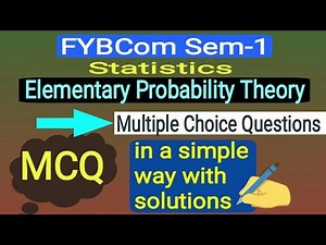 #5 MCQ | Statistics | FYBCom (Sem-1) | Elementary Probability Theory by Ramesh Sir